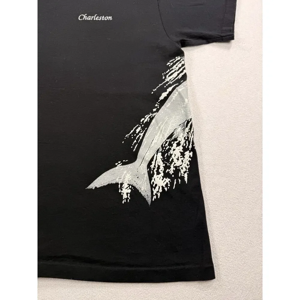 Vintage Anvil Tag Shark Tee AOP Size XL 90s All Over Print Single Stitch